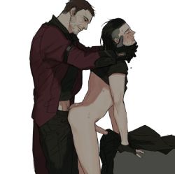 Rule 34 | 10s, 2boys, anal, artist request, ass, bara, cor leonis, erection, facial hair, final fantasy, final fantasy xv, gladiolus amicitia, grin, male focus, male penetrated, multiple boys, nude, penis, sex, smile, smirk, tagme, yaoi