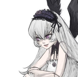 Rule 34 | 00s, bad id, bad pixiv id, doll joints, joints, long hair, mksm, pale skin, pink eyes, rozen maiden, solo, suigintou, white hair, wings