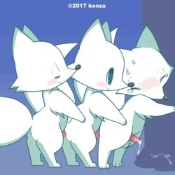 Rule 34 | 3boys, anal, animal penis, animated, animated gif, anus, blue background, blue eyes, blush, blush stickers, chibi, closed eyes, cum, cumdrip, dated, fox, furry, furry male, group sex, knotted penis, konza, love train, male focus, male penetrated, mmm threesome, multiple boys, nude, original, penis, precum, sex, smile, standing, sweatdrop, tail, tears, testicles, threesome, tree, uncensored, yaoi