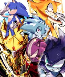 Rule 34 | 1boy, armor, blank eyes, blue eyes, darkspine sonic, excalibur sonic, fang, furry, furry male, gloves, green eyes, highres, male focus, multiple views, red eyes, sonic (series), sonic and the black knight, sonic and the secret rings, sonic the hedgehog, sonic the hedgehog (idw), sonic the werehog, sonic unleashed, super sonic, usa37107692, white gloves