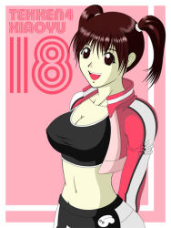Rule 34 | breasts, cleavage, ling xiaoyu, tekken, track suit, twintails