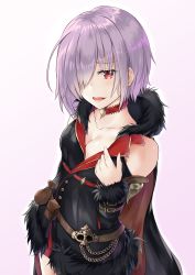 Rule 34 | 1girl, absurdres, bare shoulders, breasts, cape, choker, cleavage, fur trim, hair over one eye, highres, hood, hoodie, kasoke no tsubasa, long sleeves, looking at viewer, medium breasts, open mouth, red eyes, shadowverse, shingeki no bahamut, simple background, solo, upper body, white background, white hair, wizardess of oz
