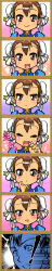 Rule 34 | !, bad id, bad pixiv id, brown eyes, brown hair, bun cover, capcom, chibi, china dress, chinese clothes, chun-li, cosine, double bun, dress, earrings, expressions, highres, jewelry, long image, street fighter, tall image