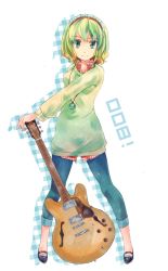 Rule 34 | 1girl, alice margatroid, aoi kujira, casual, female focus, guitar, instrument, jewelry, necklace, solo, touhou