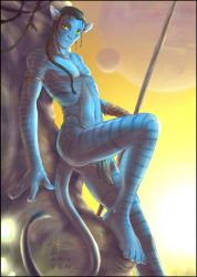 Rule 34 | alien, avatar (2009 film), jake sully, james cameron's avatar, na&#039;vi, planet, polearm, spear, tail, weapon