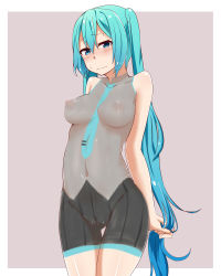 Rule 34 | 1girl, aqua eyes, aqua hair, bad id, bad pixiv id, bodypaint, breasts, clitoris, completely nude, hatsune miku, highres, jack dempa, long hair, naked paint, nipples, nude, painted clothes, pussy, solo, twintails, uncensored, vocaloid