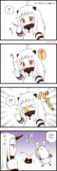 Rule 34 | !?, &gt; &lt;, 10s, 2girls, 4koma, ?, abyssal ship, ahoge, anger vein, bad id, check commentary, comic, commentary request, dress, closed eyes, highres, horns, kantai collection, long hair, migu (migmig), mittens, multiple girls, northern ocean princess, red eyes, rubber band, seaport princess, silent comic, single horn, spoken anger vein, spoken question mark, sweat, translation request, twitter username, white dress, white hair