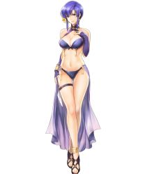 Rule 34 | 1girl, anklet, bare shoulders, bikini, blue eyes, blue hair, bracelet, breasts, bridal gauntlets, cleavage, closed mouth, earrings, feet, female focus, fire emblem, fire emblem: the blazing blade, fire emblem heroes, flower, full body, hair flower, hair ornament, hand on own chest, hand up, hibiscus, highres, jewelry, lips, looking at viewer, matching hair/eyes, medium breasts, navel, nintendo, official art, sandals, short hair, sidelocks, smile, solo, standing, swimsuit, thigh strap, toeless footwear, toes, transparent background, ursula (fire emblem), ursula (summer) (fire emblem), yamada koutarou