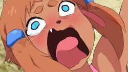 0lightsource animal_ears aqua_(konosuba) crying crying_with_eyes_open dog_ears dog_girl fang furry furry_female original pepper_(lightsource) screaming tears