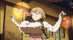 Rule 34 | 10s, 1girl, animated, animated gif, bouncing breasts, breasts, brown hair, gun, huge breasts, lowres, narusawa ryouka, occultic;nine, subtitled, weapon