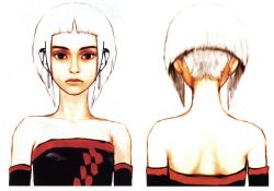 Rule 34 | 1girl, bare shoulders, black eyes, concept art, detached sleeves, dress, earrings, elbow gloves, flat chest, gloves, highres, jewelry, official art, orta, panzer dragoon, panzer dragoon orta, sega, short hair, silver hair, strapless, strapless dress, tube dress