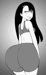 Rule 34 | 1girl, animated, animated gif, ass, ass focus, ass shake, black hair, breasts, brown eyes, curvy, gym, gym shirt, gym uniform, highres, huge ass, ijiranaide nagatoro-san, medium breasts, nagatoro hayase, naughty face, shirt, solo, thick thighs, thighs, tongue, tongue out, wide hips, zonen404