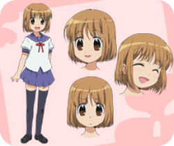 00s 1girl brown_eyes brown_hair female_focus kanamemo lowres nakamachi_kana official_art school_uniform short_hair skirt solo thighhighs zettai_ryouiki