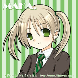 Rule 34 | 00s, blonde hair, green eyes, lowres, maka albarn, necktie, non-web source, solo, soul eater, twintails