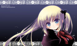 Rule 34 | black background, blonde hair, blue eyes, original, simple background, solo, tagme, twintails, zinno
