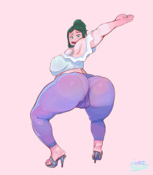 Rule 34 | 1girl, ass, boku no hero academia, breasts, crystalcheese (artist), curvy, high heels, highres, huge ass, large breasts, midoriya inko, solo, tagme, thick thighs, thighs, wide hips
