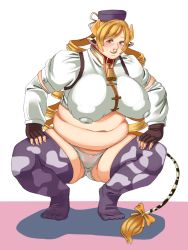 Rule 34 | 10s, 1girl, bell, belly, blonde hair, breasts, collar, cow girl, cow tail, drill hair, fat, highres, horns, huge breasts, mahou shoujo madoka magica, navel, nose piercing, nose ring, piercing, sakumatyann, solo, tail, tomoe mami, twin drills, yellow eyes