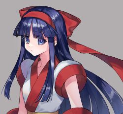 Rule 34 | 1girl, ainu clothes, blue eyes, blue hair, breasts, hair ribbon, highres, long hair, looking at viewer, nakoruru, ribbon, samurai spirits, small breasts, snk, solo, the king of fighters