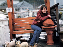 Rule 34 | bench, hirosue ryoko, photo (medium), sheep, winter clothes