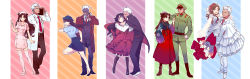 Rule 34 | 1boy, 1girl, archer (fate), blue eyes, boots, bouquet, bride, brown hair, cape, carrying, coat, cosplay, costume chart, couple, cross-laced footwear, doctor, dress, fate/stay night, fate (series), flower, frills, hand on another&#039;s head, hand on own hip, hat, hetero, highres, hug, japanese clothes, kimono, knee boots, lab coat, lace-up boots, long hair, meiji schoolgirl uniform, military, military uniform, necktie, nurse, nurse cap, pantyhose, police, police uniform, policewoman, princess carry, running, skirt, smile, spit take, spitting, standing, stethoscope, suga (suga suga), syringe, thighhighs, tohsaka rin, two side up, uniform, wedding dress, whistle, white hair, zettai ryouiki