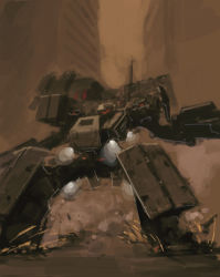 Rule 34 | armored core, armored core 5, city, from software, gun, kym516, mecha, rifle, robot, weapon
