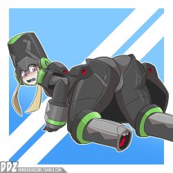 Rule 34 | ass, ass focus, dankodeadzone, darling in the franxx, genista (darling in the franxx), gluteal fold, highres, huge ass, looking back, open mouth, robot, shy, thick thighs, thighs