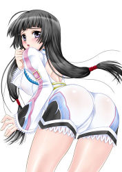 Rule 34 | ass, black hair, blush, breasts, frills, kohaku hearts, long hair, lowres, open mouth, purple eyes, tales of (series), tales of hearts