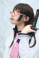 Rule 34 | alternate hairstyle, bleach, cosplay, glasses, highres, kurosaki shihomu, photo (medium), yadoumaru lisa, yadoumaru lisa (cosplay)