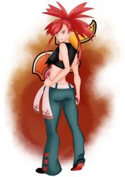 Rule 34 | 1girl, ass, breasts, creatures (company), dante redstone, flannery (pokemon), game freak, gym leader, looking at viewer, nintendo, pokemon, red eyes, red hair