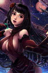 Rule 34 | 1girl, 2017, ahoge, asian, black eyes, black hair, breasts, cherry blossoms, cleavage, commentary, dated, dress, elbow gloves, energy cannon, english commentary, fleet, flower, galaxy, gloves, hair flower, hair ornament, highres, hologram, idol, jewelry, large breasts, lips, long hair, lynn minmay, macross, microphone, milky way, music, original, planet, radio antenna, realistic, ryu shou, science fiction, signature, singing, solo, songstress, space, spacecraft, star (sky), star (symbol), starfighter, starry background, sun, thrusters, turret