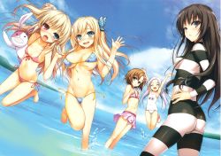 Rule 34 | &gt;:o, + +, 10s, 5girls, :/, :d, :o, ^ ^, adjusting clothes, adjusting swimsuit, age difference, aqua eyes, armpits, arms up, ass, barefoot, bikini, bikini skirt, black eyes, black hair, blonde hair, blue bikini, blue eyes, blush, bodysuit, boku wa tomodachi ga sukunai, bouncing breasts, breasts, breasts apart, brown eyes, brown hair, bug, butterfly, butterfly hair ornament, cameltoe, chasing, child, cleavage, clenched hand, closed eyes, cloud, collarbone, covered erect nipples, covered navel, day, detexted, drooling, dutch angle, embarrassed, fang, feet, flat chest, floating hair, floral print, flower, from side, front-tie bikini top, front-tie top, frown, groin, hair flower, hair ornament, hair ribbon, halterneck, hand on own hip, happy, hasegawa kobato, heart, heart-shaped pupils, heterochromia, highres, holding, insect, jumping, kashiwazaki sena, kusunoki yukimura, lab coat, large breasts, leg lift, leg up, legs apart, lens flare, long hair, looking at viewer, looking back, lotion, low-tied long hair, low twintails, lowleg, lowleg bikini, micro bikini, mikazuki yozora, motion lines, multiple girls, name tag, naughty face, navel, nose blush, o/, ocean, official art, one-piece swimsuit, onee-loli, open mouth, outdoors, outstretched arms, parted bangs, partially submerged, pink bikini, pink eyes, pleated skirt, print bikini, purple bikini, purple eyes, raised eyebrows, red eyes, ribbon, scan, school swimsuit, short hair, side-tie bikini bottom, sideboob, skin tight, skindentation, skirt, sky, small breasts, smile, splashing, standing, standing on one leg, string bikini, striped, stuffed animal, stuffed rabbit, stuffed toy, surprised arms, swimsuit, symbol-shaped pupils, takayama maria, tears, thigh gap, third-party edit, tomose shunsaku, twintails, two side up, underboob, v-shaped eyebrows, wading, water, white hair, white one-piece swimsuit, white school swimsuit, you gonna get raped, yuri