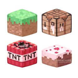 artist_name block_(minecraft) block_(object) cake cake_(minecraft) commentary crafting_table_(minecraft) cube dirt english_commentary explosive food grass highres minecraft no_humans object_focus official_style rinihimme simple_background tnt tnt_block_(minecraft) watermark white_background