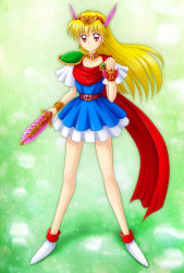 Rule 34 | 1990s (style), absurdres, akazukin chacha, highres, magical princess, shield, standing, sword, weapon