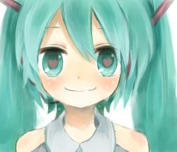 Rule 34 | 1girl, :d, aqua eyes, aqua hair, bare shoulders, closed mouth, commentary request, crying, crying with eyes open, electric angel (vocaloid), eye focus, grey shirt, hatsune miku, heart, heart-shaped pupils, long hair, looking at viewer, necktie, open mouth, roy-n, shirt, sleeveless, sleeveless shirt, smile, solo, symbol-shaped pupils, tears, twintails, upper body, vocaloid