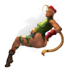 Rule 34 | 1girl, ahoge, animal, ass, bad id, bad pixiv id, bare shoulders, beret, blonde hair, blue eyes, bodypaint, boots, braid, breasts, cammy white, camouflage, capcom, cat, combat boots, covered erect nipples, fingerless gloves, gloves, hat, huge ahoge, leotard, lips, looking back, muscular, muscular female, panties, headpat, scar, small breasts, socks, solo, street fighter, take no ko (dodon), thick thighs, thighs, thong, thong leotard, toned, twin braids, twintails, underwear