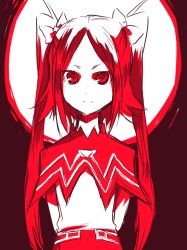 Rule 34 | 1girl, capelet, long hair, monochrome, red theme, ribbon, richa doa, rommy, tales of (series), tales of the tempest, twintails