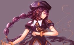 Rule 34 | 00s, 1girl, bracelet, braid, ephtracy, jewelry, long hair, melty blood, purple hair, sion eltnam atlasia, solo, tsukihime, whip