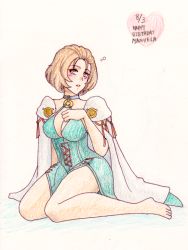 Rule 34 | 1girl, artist request, birthday, breasts, choker, cleavage, dress, fire emblem, fire emblem: three houses, intelligent systems, large breasts, manuela casagranda, nintendo, solo, tagme
