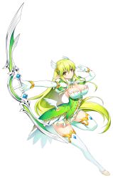 Rule 34 | 1girl, absurdres, boots, bow (weapon), bracelet, breasts, cleavage, elsword, foreshortening, full body, gloves, grand archer (elsword), green eyes, green hair, hair ornament, high heel boots, high heels, highres, holding, holding weapon, index finger raised, jewelry, large breasts, leg up, legs, long hair, long legs, looking at viewer, looking to the side, official art, pointy ears, rena erindel, solo, thigh boots, thighhighs, thighs, transparent background, weapon, white footwear, white gloves, white thighhighs, zettai ryouiki