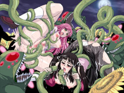 Rule 34 | 00s, 2girls, akashiya moka, anal, black hair, blush, breasts, censored, cum, cum in pussy, double anal, double handjob, double penetration, facial, green eyes, handjob, large breasts, licking, lolita channel, long hair, monster, multiple anal, multiple girls, multiple insertions, multiple penetration, nipples, non-web source, nude, paizuri, penis, pink hair, pussy, rape, rosario+vampire, tentacles, torn clothes, toujou ruby, twintails, vaginal