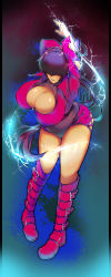 Rule 34 | 1girl, breasts, cleavage, huge breasts, shermie (kof), solo, stgs, the king of fighters