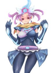 Rule 34 | 10s, bodysuit, cardfight!! vanguard, gold paladin, mage of calamity tripp, purple hair, red eyes, skin tight