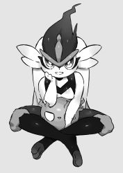 Rule 34 | 1girl, absurdres, animal feet, animal hands, animal nose, blush, body fur, breasts, cinderace, creatures (company), female focus, fireball, full body, furry, furry female, game freak, gen 8 pokemon, gigantamax, gigantamax cinderace, grey background, greyscale, hand on own cheek, hand on own face, hand up, happy, head rest, highres, indian style, leaning forward, light blush, looking at viewer, minamo (pixiv17726065), monochrome, nintendo, pokemon, pokemon (creature), rabbit ears, rabbit girl, shiny skin, short hair, simple background, sitting, sketch, small breasts, smile, solo