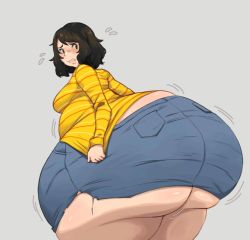 Rule 34 | 1girl, artist request, ass, highres, huge ass, kawakami sadayo, persona, persona 5, solo, source request