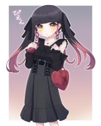 Rule 34 | 1girl, bag, beatmania, beatmania iidx, belt, belt buckle, black belt, black hair, black ribbon, black shirt, black skirt, black sleeves, breasts, buckle, cellphone, center frills, character request, collared shirt, commentary request, detached sleeves, frills, hair ribbon, handbag, heart-shaped bag, high-waist skirt, highres, holding, holding phone, long hair, long sleeves, looking at viewer, multicolored hair, parted lips, phone, pink hair, puffy long sleeves, puffy sleeves, rensei, ribbon, shirt, skirt, sleeveless, sleeveless shirt, sleeves past wrists, small breasts, solo, standing, translation request, twintails, two-tone hair, very long hair, yellow eyes