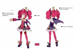 Rule 34 | bare shoulders, cape, concept art, crown, detached sleeves, disgaea, grey eyes, nippon ichi, pantyhose, petta, phantom kingdom, pointy ears, red hair, translation request, twintails