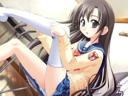 Rule 34 | 1girl, game cg, indoors, mashiro botan, miyazono mashiro, school uniform, solo, tagme