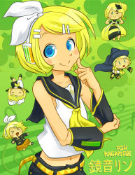 Rule 34 | &gt; &lt;, + +, aku no musume (vocaloid), alternate costume, be mine! (vocaloid), character name, chibi, closed eyes, happy, kagamine rin, otenba hime no uta (vocaloid), pimmy, roshin yuukai (vocaloid), smile, songover, vocaloid