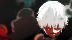 Rule 34 | 10s, 1boy, animated, animated gif, black sclera, colored sclera, kagune (tokyo ghoul), kaneki ken, lowres, male focus, red eyes, solo, tentacles, tokyo ghoul, white hair