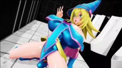 Rule 34 | 1girl, 3d, all fours, animated, arm support, artist request, ass, ass shake, audible music, bare legs, bare shoulders, blonde hair, blush, blush stickers, boots, bottomless, bouncing breasts, breasts, cleavage, dark magician girl, duel monster, fellatio gesture, hat, huge breasts, leaning forward, leotard, leotard under clothes, long hair, looking at viewer, magical girl, moaning, no bra, sexually suggestive, shiny skin, skirt, solo, sound, spread legs, symbol-shaped pupils, underboob, video, yu-gi-oh!, yu-gi-oh! duel monsters
